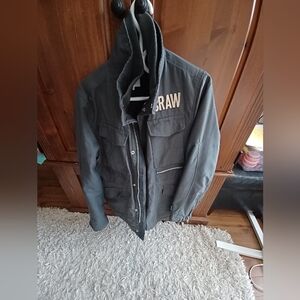 G-STAR Crockett Trooper Jacket Men's LARGE Padded Adjustable Waist High Neck Zip